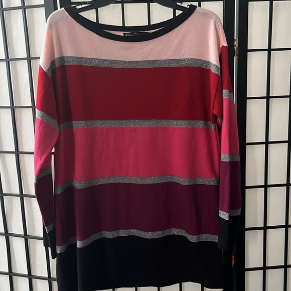 New York & Company Stripe Slouch Tunic Sweater M - Picture 3 of 4